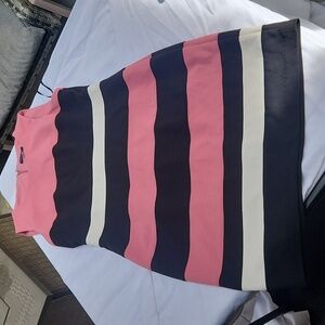 Tommy Hilfiger Pink and Black Asymmetrical Dress